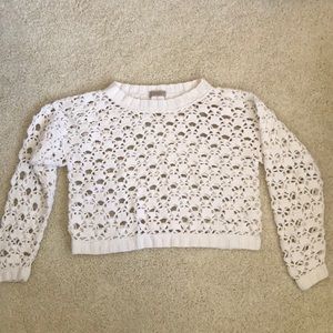 🌹ESPIRIT🌹Sexy Crocheted Crop Top Sweater